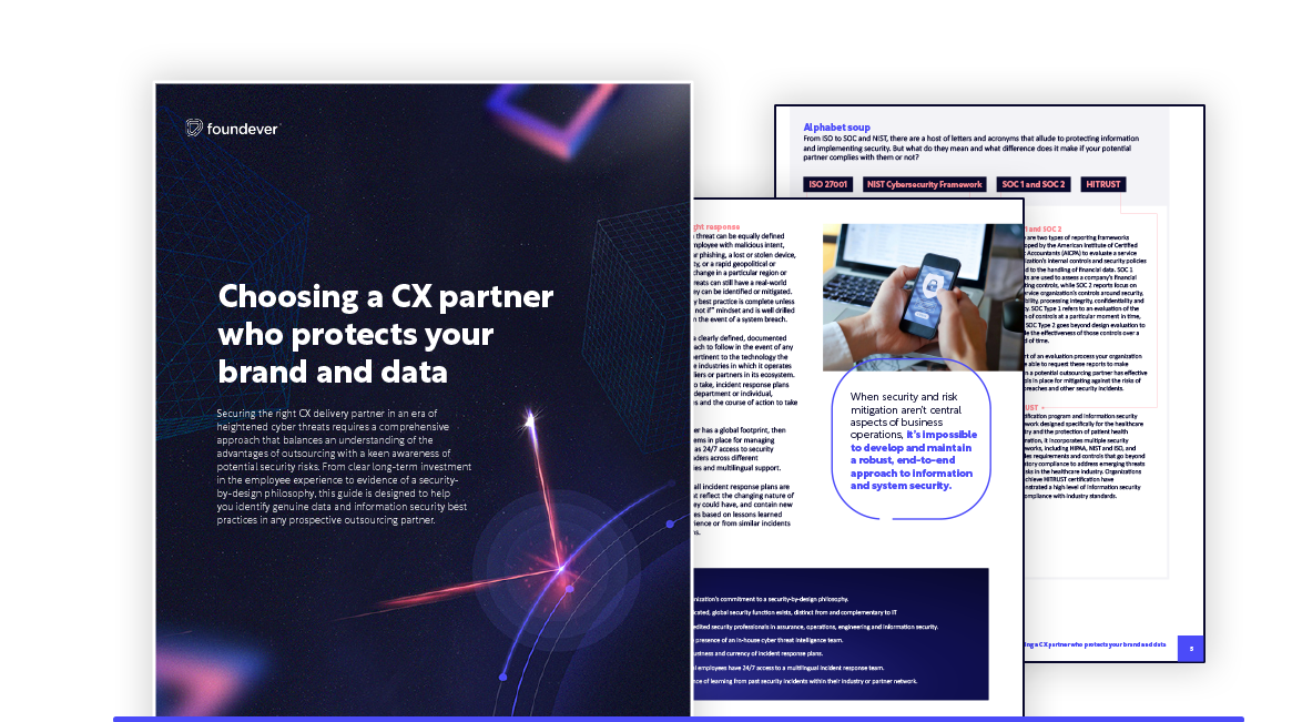 Choosing a CX partner who protects your brand and data